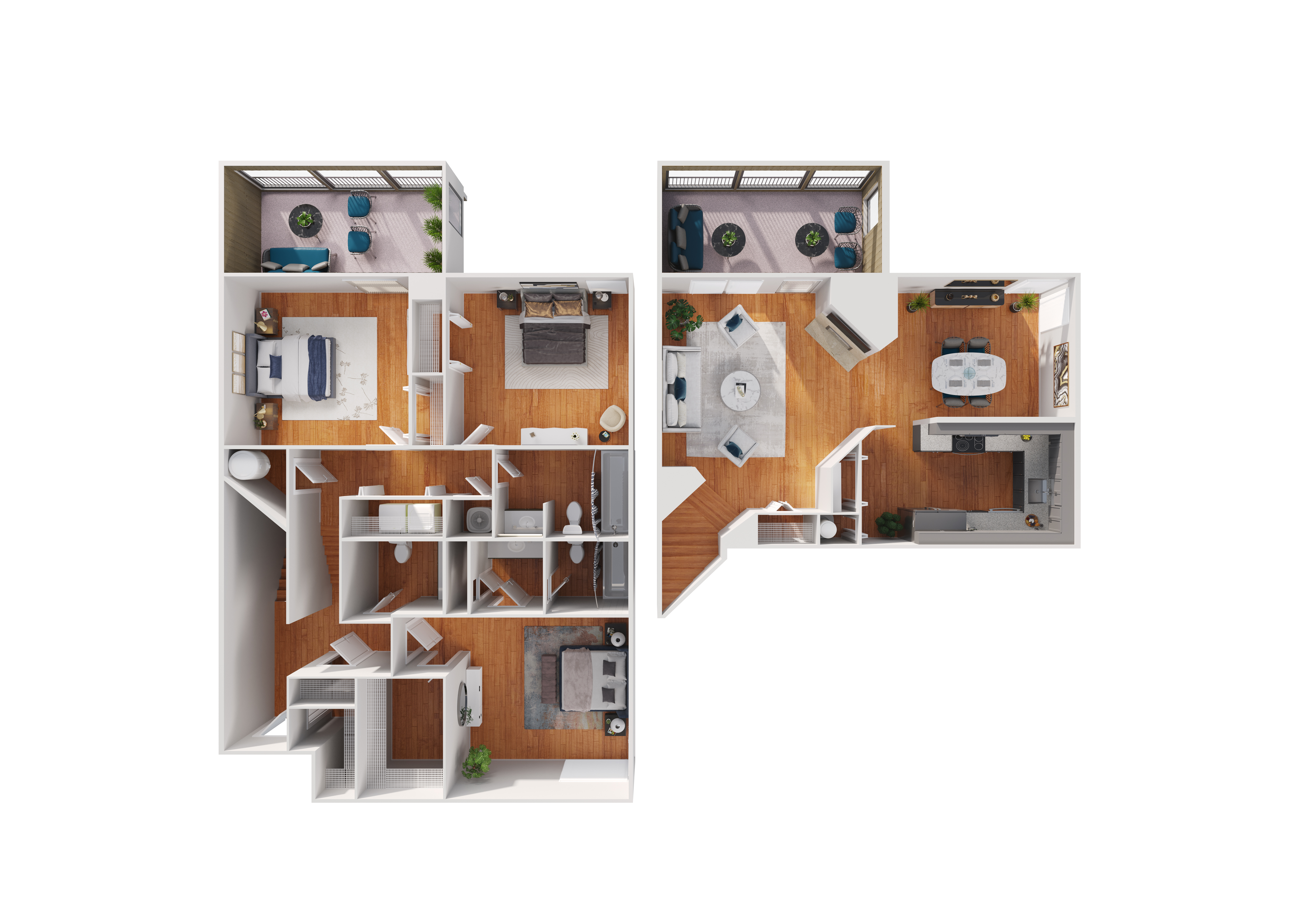 The Elmwood Townhome Classic floor plan